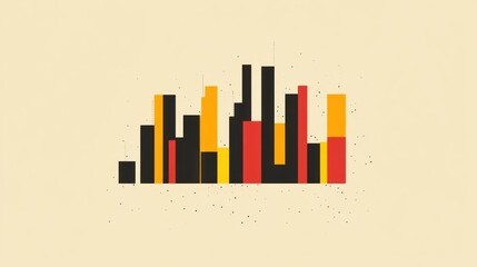 Fototapeta premium Abstract city skyline graphic