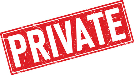 Distressed Red Private Stamp Resource for Design, Security, and Confidentiality Projects