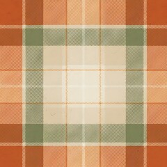 Fototapeta premium Cozy Tartan Fabric Pattern with Warm Autumnal Colors