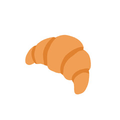 Bakery and pastry icons set. Patisserie assortment. Croissant, baguette, roll, bun and cookie, muffin, sourdough bread. Flat vector illustration isolated on white background