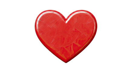 Fototapeta premium Red Heart with Textured Surface