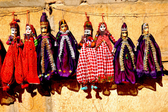 traditional indian style puppets