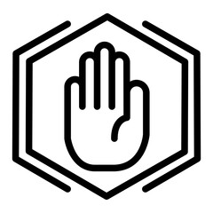 Restricted access line icon
