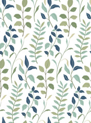 Modern vector floral seamless pattern. A colorful endless pattern of plants, branches and leaves