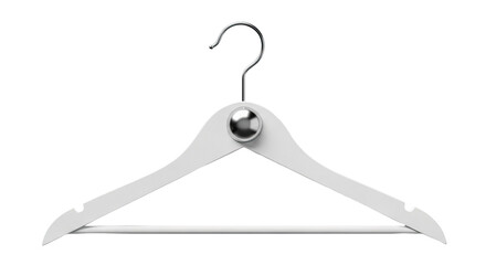 Elegant White Clothes Hanger with Silver Detail