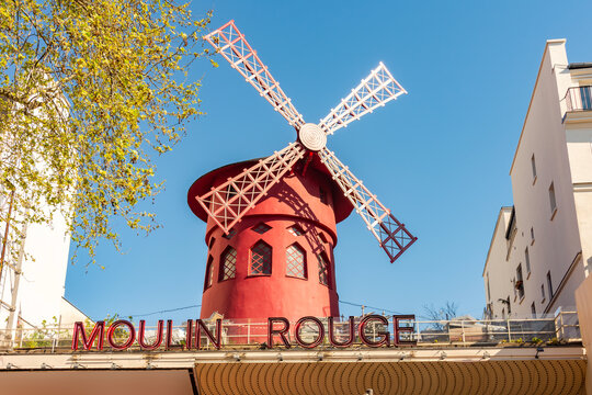 Cabaret "Moulin Rouge" in Montmartre, Paris, France