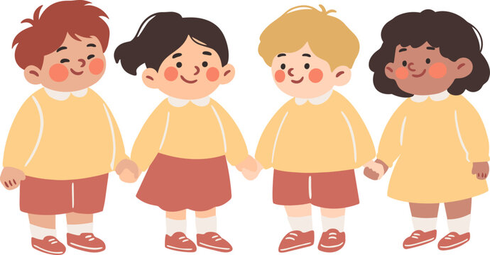 friend character vector illustration golbal friendship