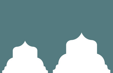 Sage Green Minimalist Double Arch Silhouette Frame Background. 95