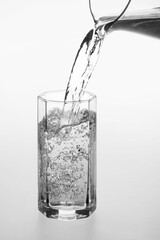 water pouring into glass