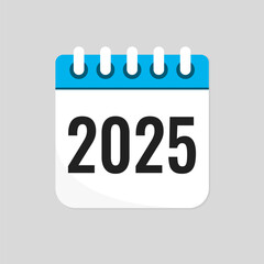 Vector template icon page calendar - year 2025