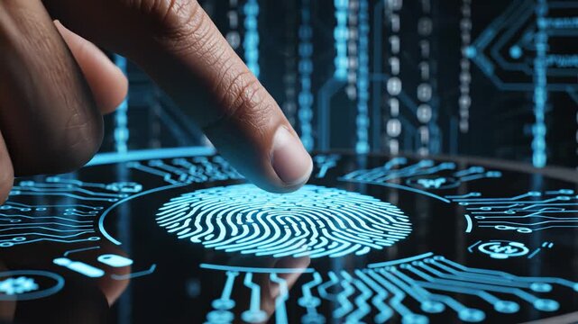 Finger scan on digital screen
