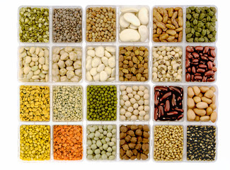 various pulses and beans