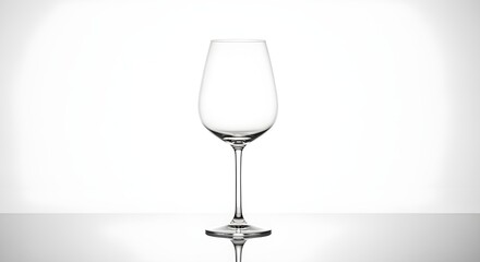 Elegant studio shot of a crystal-clear wine glass 