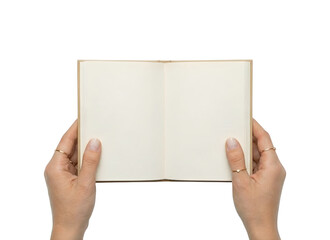 Obraz premium hand holding blank book