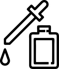 Fototapeta premium Dropper Bottle and Pipette Cosmetic Vector Icon