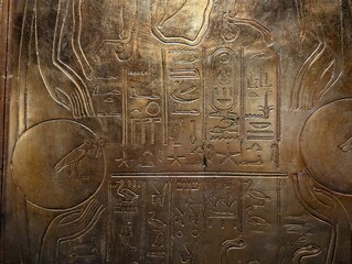 golden egyptian hieroglyphics