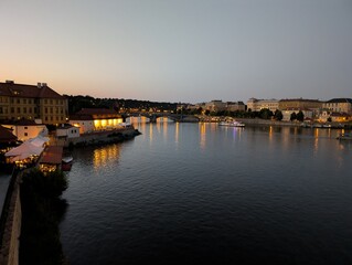 prague from the charles bridge