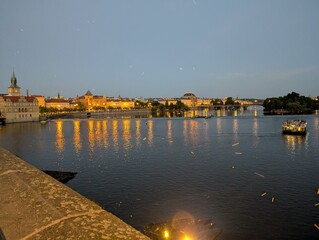prague from the charles bridge