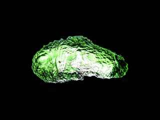 moldavite mineral isolated