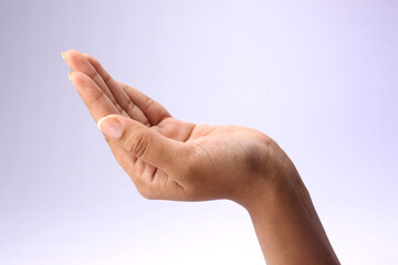 female hand showing something