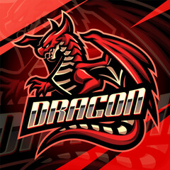 Dragon esport mascot logo design