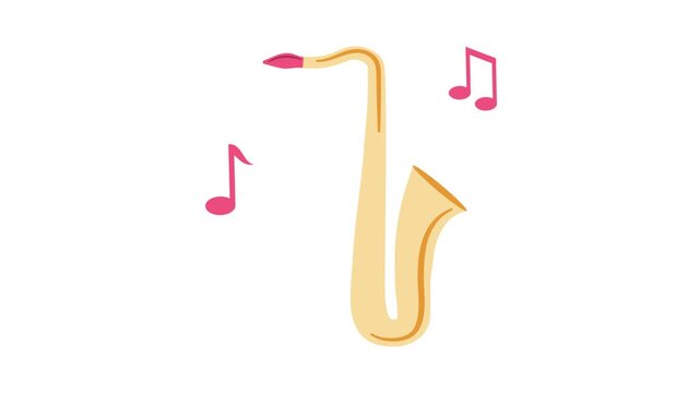 A saxophone with music notes swirling around it, representing the essence of jazz and melody.