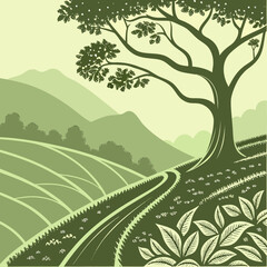 Fototapeta premium vector illustration of a tree