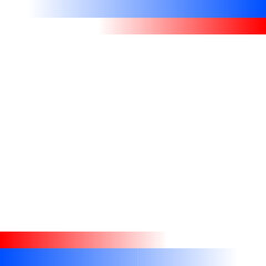 Obraz premium Vibrant Blue and Red Gradient Borders on a Clean White Background - A Versatile Design Element for Modern Projects