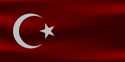 Obraz premium Turkey flag illustration in vector design