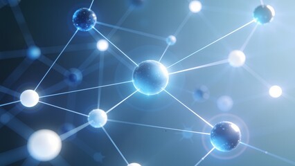 Abstract network of connected spheres