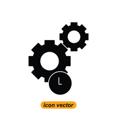 Obraz premium time management icons. Flat illustrations of time management vector icons for the web. Vector illustrations of company icons.