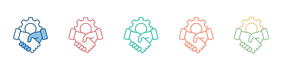 Fototapeta premium Collaboration Icon Set Multiple Style Collection 