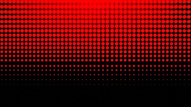 Abstract red dot pattern background fading into darkness, minimalist and dynamic design for creative concepts