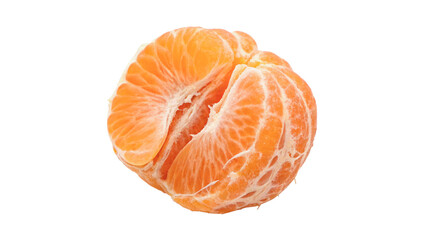 Fresh orange tangerine, mandarin segment  isolated on transparent background