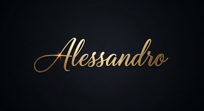 Gold Alessandro Script on Dark Textured Background