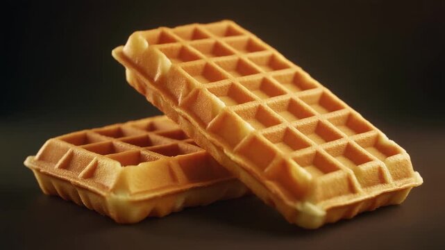 Golden, crispy waffles stacked and ready for delicious toppings.