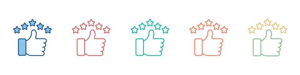 Obraz premium Satisfaction Icon Set Multiple Style Collection 