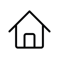 Obraz premium Classic Minimalist House Outline Icon Representing Home Page or Property