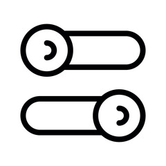 Interface Toggle Switch Icons for On and Off Settings