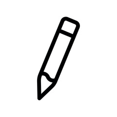 Minimalist Pencil Icon for Writing Sketching and Editing