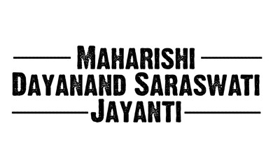 Obraz premium Maharishi Dayanand Saraswati Jayanti Title Text PNG