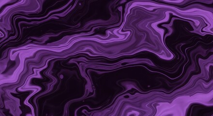 Abstract purple and black liquid marble background with fluid swirls