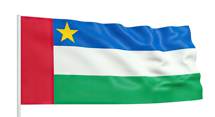 Flag of the Central African Republic waving