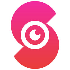 Modern S logo with shutter camera shape