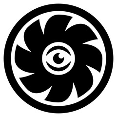 Camera photography with eye logo