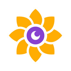 Flower and eye for photography logo