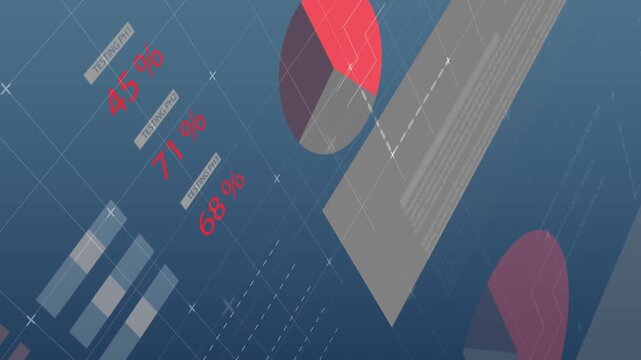 The blue graph interface is an abstract concept that can be used to represent data or ideas visually
