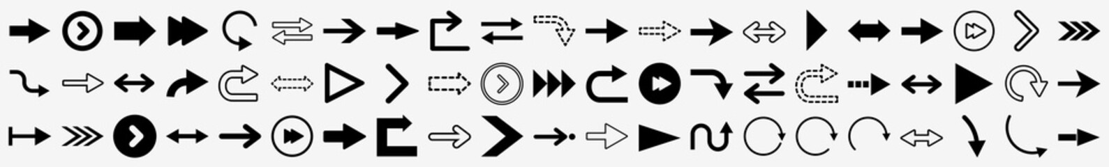 Arrow Icons Set | Arrow Vector Illustration Set | Arrow Collection | Isolated Icon