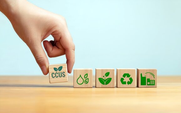 Conceptual representation of carbon capture utilization and storage for a greener world