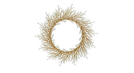 Fototapeta premium Golden Wreath with Clear Berry Embellishments